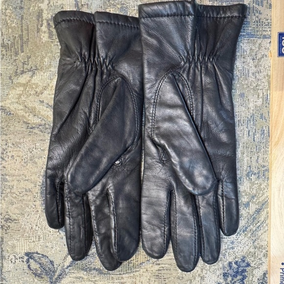Preston & York Leather EUC Black Lined Gloves‎ Women's sz S Excellent condition! - Picture 8 of 8